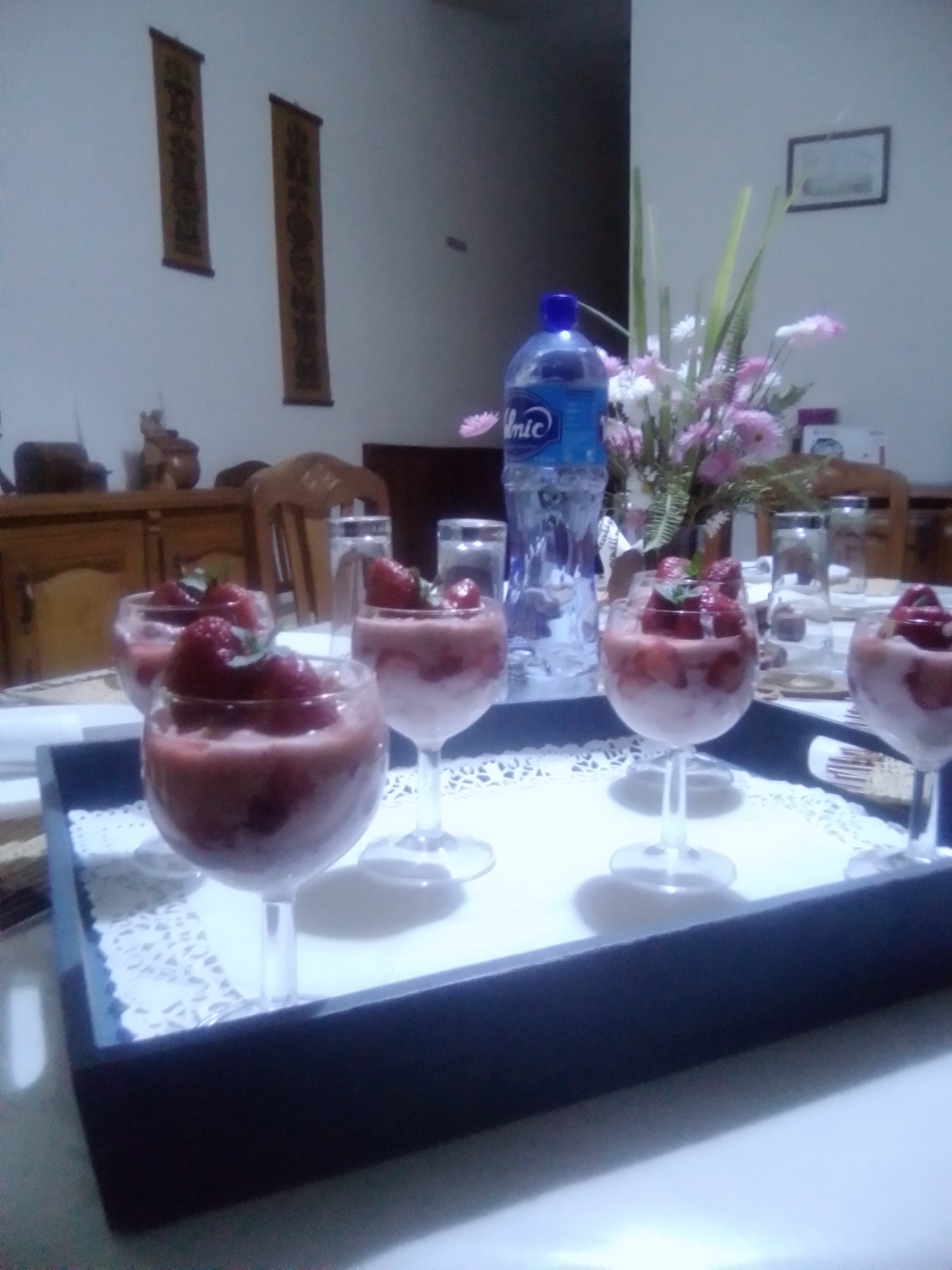 yaourt aux fraises